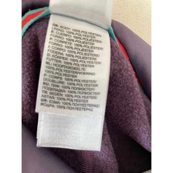 The North Face Purple Cowlneck Hoodie with Bright Blue Drawstring Size Large‎ - Picture 6 of 8